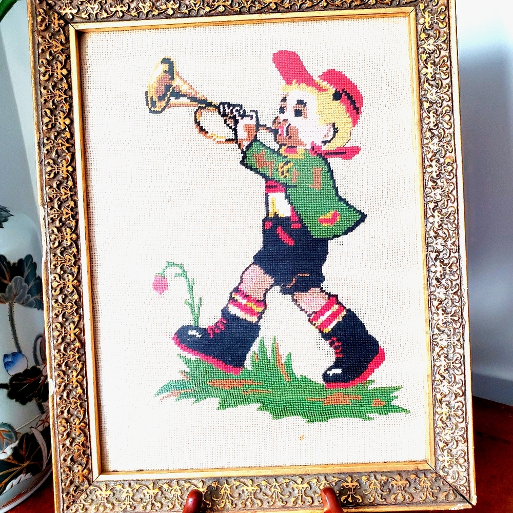 Vtg Needlepoint